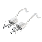 Borla ATAK axle-back exhaust with quad 4.25-inch polished intercooled tips for C7 Corvette Z06 and Grand Sport.