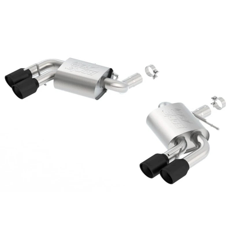 Borla ATAK axle-back exhaust system for 2016-2024 Camaro SS featuring quad 4-inch ceramic black tips.