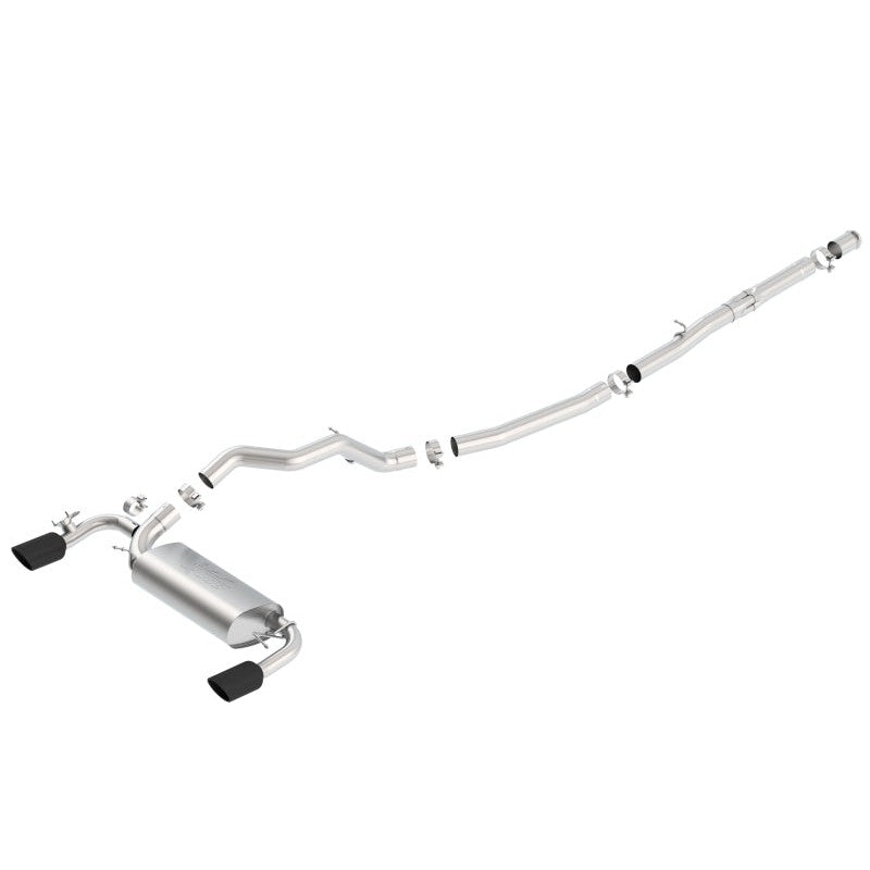 Borla ATAK cat-back exhaust system with black chrome tips for 2016-2018 Ford Focus RS