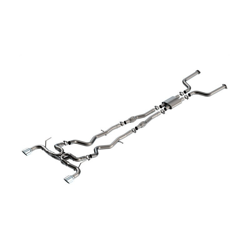 Borla ATAK T-304 stainless steel cat-back exhaust with 4.5-inch chrome tips for 2016-2024 Infiniti Q50