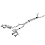 Borla ATAK cat-back exhaust system for Camaro ZL1 with carbon fiber tips and black anodized centers