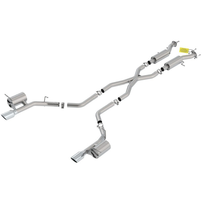 Borla ATAK T-304 stainless steel cat-back exhaust with 4.5-inch bright chrome tips for 2018-2024 Dodge Durango SRT.