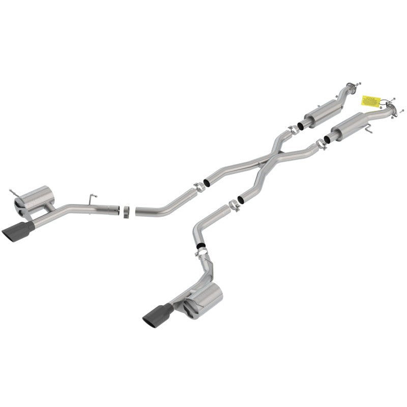 Borla ATAK stainless steel cat-back exhaust system with 4.5 inch black chrome tips for 2018-2024 Dodge Durango SRT.