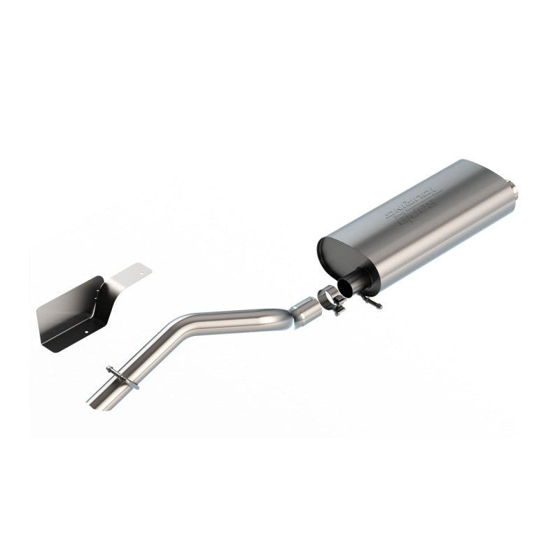 Borla T-304 stainless steel high clearance cat-back exhaust with turn down tip for 2018-2025 Jeep Wrangler JL.
