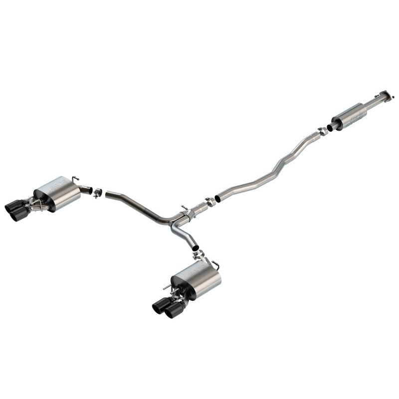 Borla S-Type Cat-Back exhaust system with dual 3.5-inch black chrome tips for 2018-2024 Toyota Camry XSE