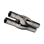 Borla T-304 stainless steel SwitchFire X-pipe with hydroformed center section for 2018-2025 Ford Mustang GT and Dark Horse.
