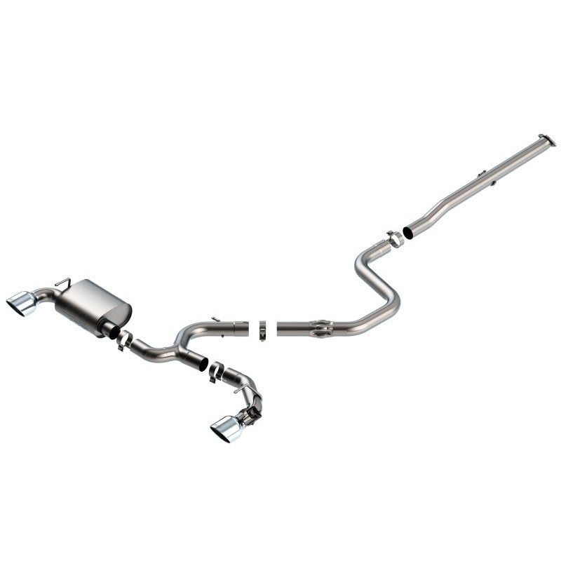 Borla ATAK 3 inch T-304 stainless steel cat-back exhaust system with dual 5 inch bright chrome tips for Hyundai Veloster N.