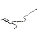 Borla ATAK 3 inch T-304 stainless steel cat-back exhaust system with dual 5 inch bright chrome tips for Hyundai Veloster N.