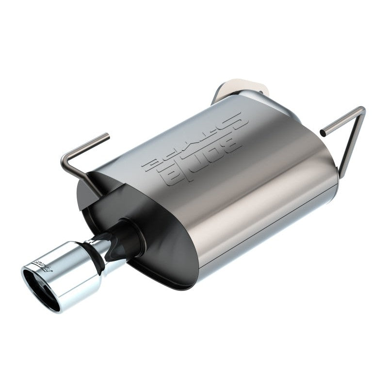 Borla S-Type axle-back exhaust system 11966 for Subaru Forester featuring a 3.5-inch polished stainless steel tip.