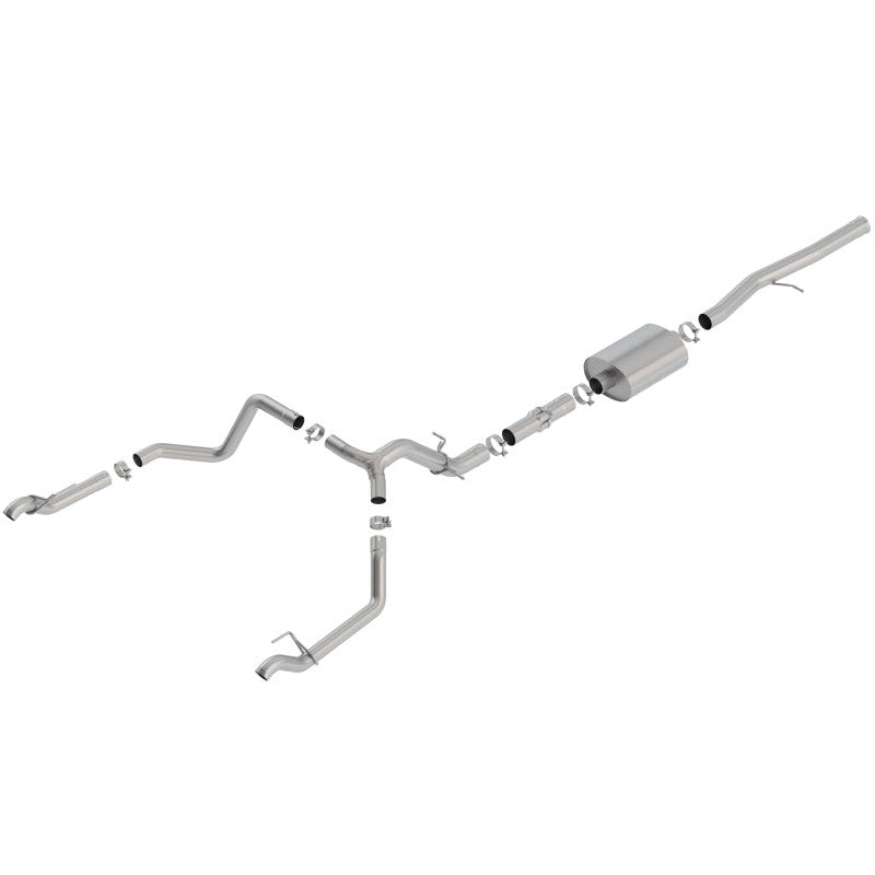 Borla ATAK T-304 stainless steel cat-back exhaust system for 6.2L Chevrolet Silverado and GMC Sierra 1500.