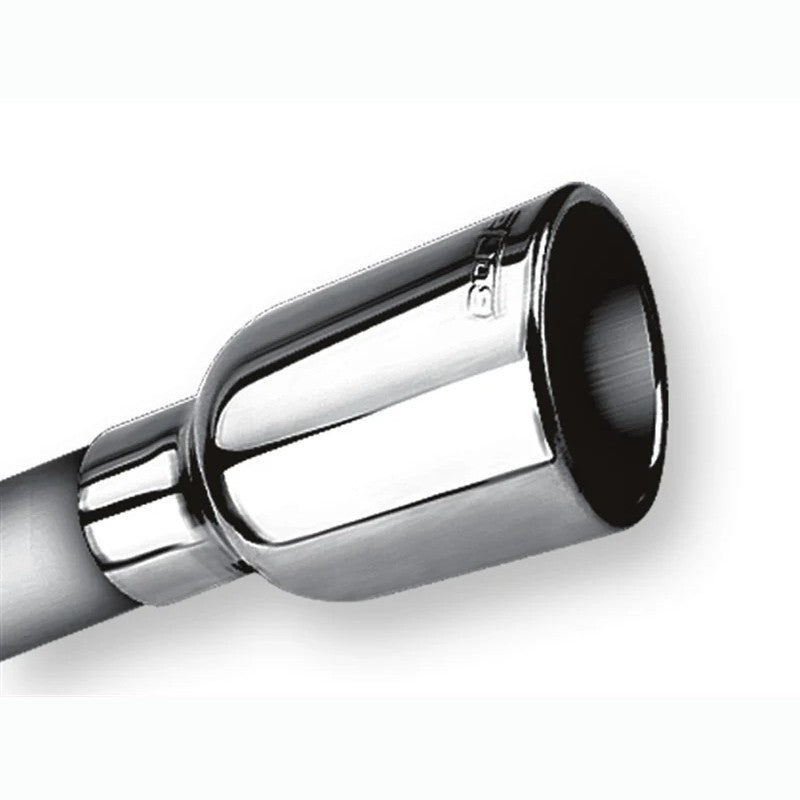 Borla 20236 mirror-polished T-304 stainless steel exhaust tip with 2.25 inch inlet and rolled angle cut outlet