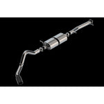Borla S-Type cat-back exhaust system featuring 3.5-inch T-304 stainless steel piping and a 5-inch black chrome tip.