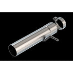 Brushed T-304 stainless steel 3.5 inch diameter exhaust extension pipe with included mounting clamp