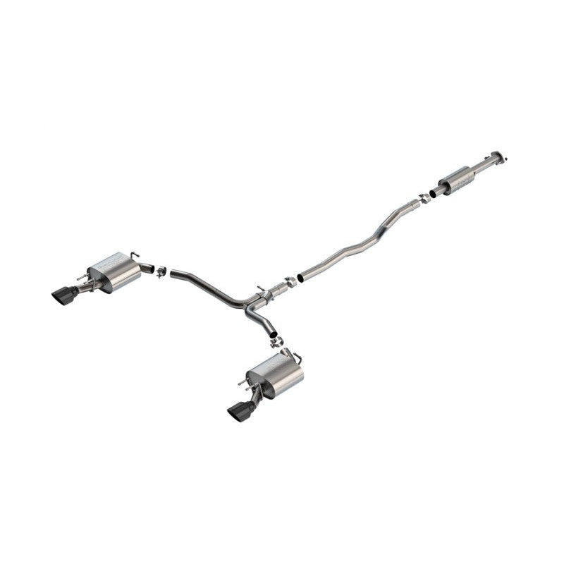 Borla S-Type Cat-Back exhaust system with dual 4.5-inch black chrome tips for 2020-2024 Toyota Camry TRD 3.5L.