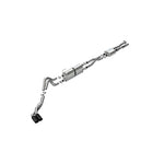 Borla S-Type cat-back exhaust system with T-304 stainless steel piping and dual Brawler Black tips for Ford Super Duty.