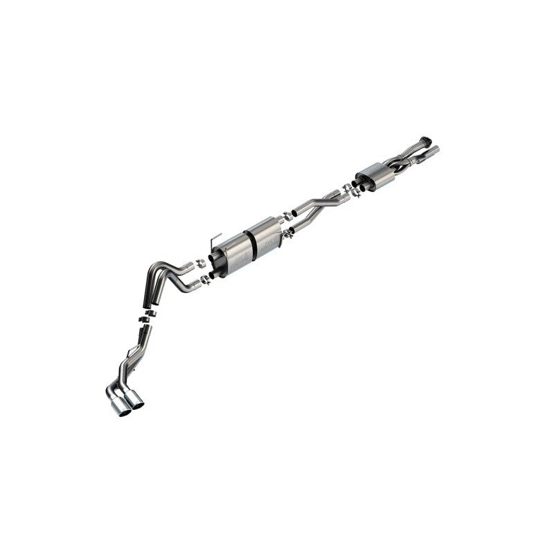 Borla 141016 S-Type Cat-Back Exhaust with T-304 stainless steel piping and bright chrome tips for Ford Super Duty 7.3L.