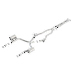 Borla ATAK T-304 stainless steel cat-back exhaust system for 6.4L Charger and Chrysler 300 with MDS valve simulators.