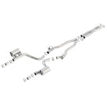 Borla 140667 ATAK Cat-Back exhaust system with T-304 stainless steel piping and active valves for Dodge Charger Hellcat.