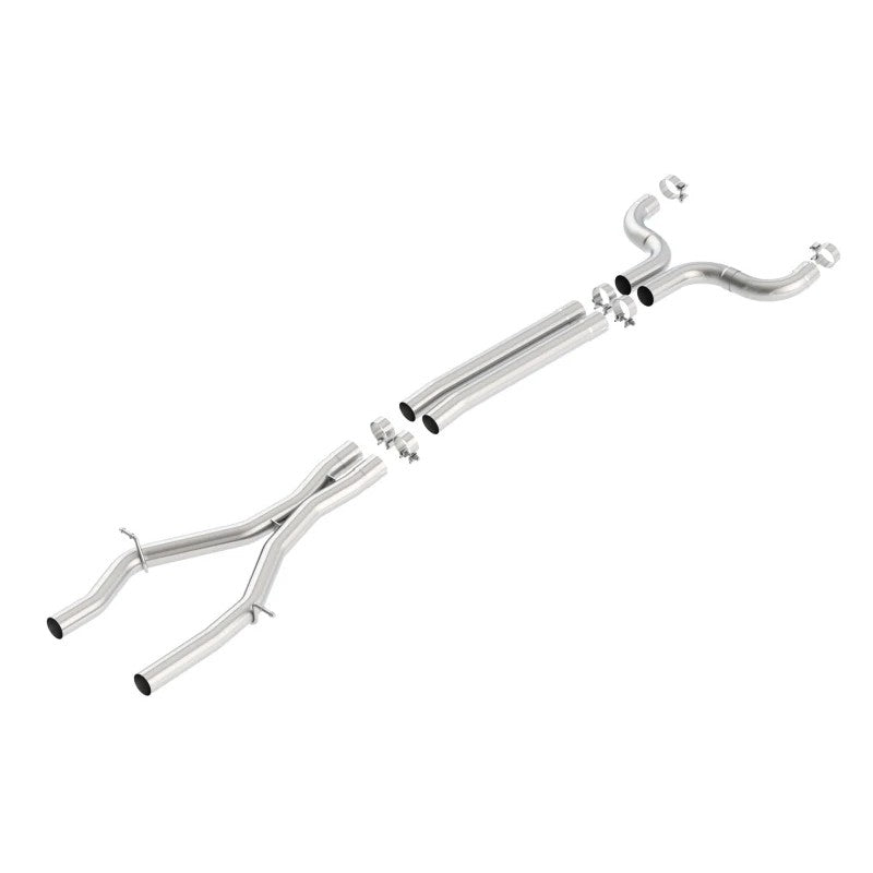 Borla T-304 stainless steel 2.75-inch X-pipe and mid-pipe assembly for 2016-2024 Chevrolet Camaro SS