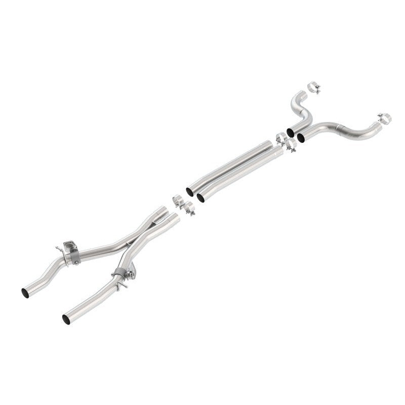 Borla T-304 stainless steel 2.75-inch X-pipe and mid-pipes with integrated AFM valves for Chevrolet Camaro SS