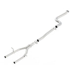 Borla T-304 stainless steel 3-inch mid-pipe and reverse Y-pipe for 2016-2023 Chevrolet Camaro 2.0L Turbo.