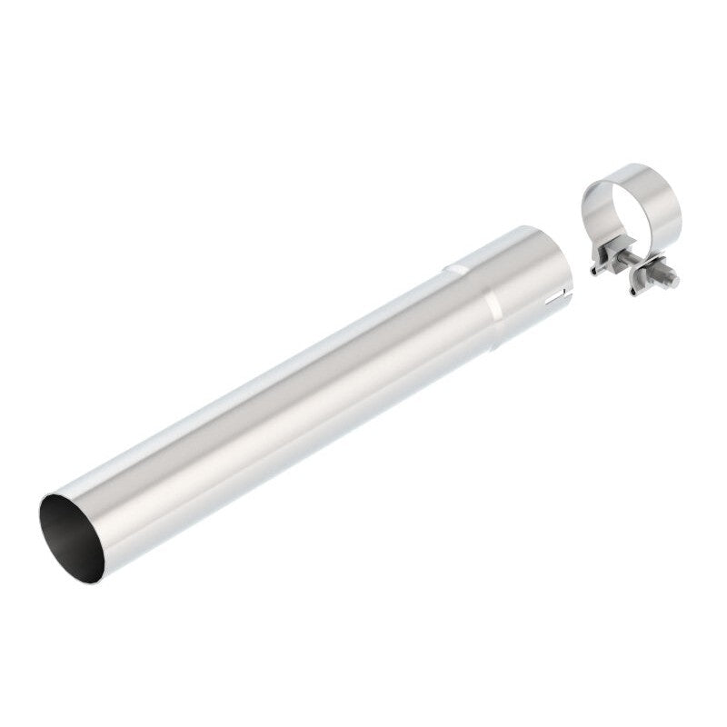 Borla T-304 stainless steel exhaust extension pipe and 2.5-inch clamp for 140.6-inch wheelbase Toyota Tacoma.