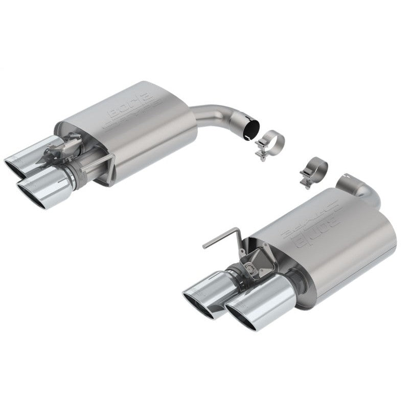 Borla S-Type 2.5 inch axle-back exhaust system with dual bright chrome tips for 2018-2023 Ford Mustang GT