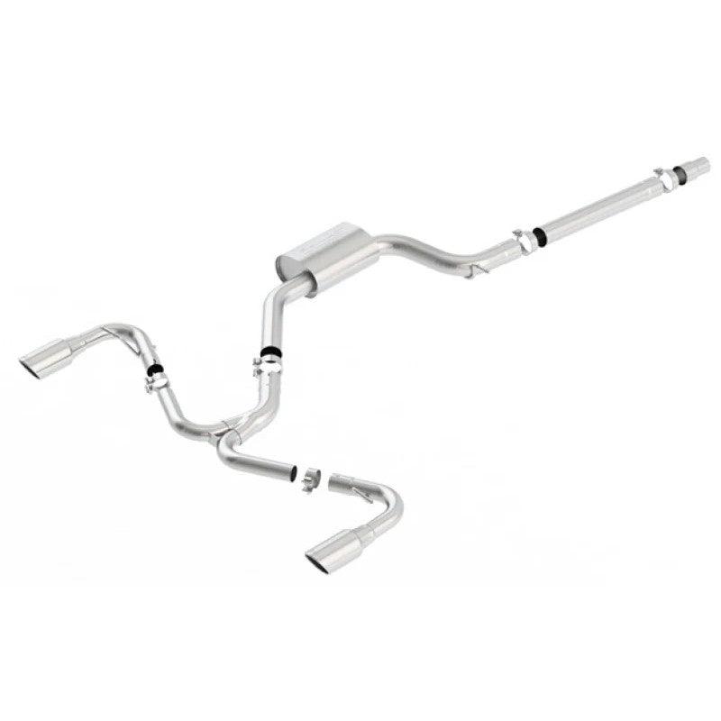 Borla S-Type T-304 stainless steel cat-back exhaust system with 4-inch brushed tips for 2018-2021 VW GTI MK7.5