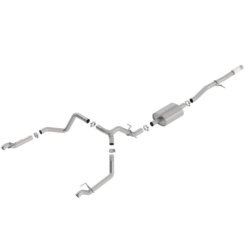 Borla S-Type T-304 stainless steel cat-back exhaust system for 2019-2025 Chevrolet Silverado and GMC Sierra 1500.