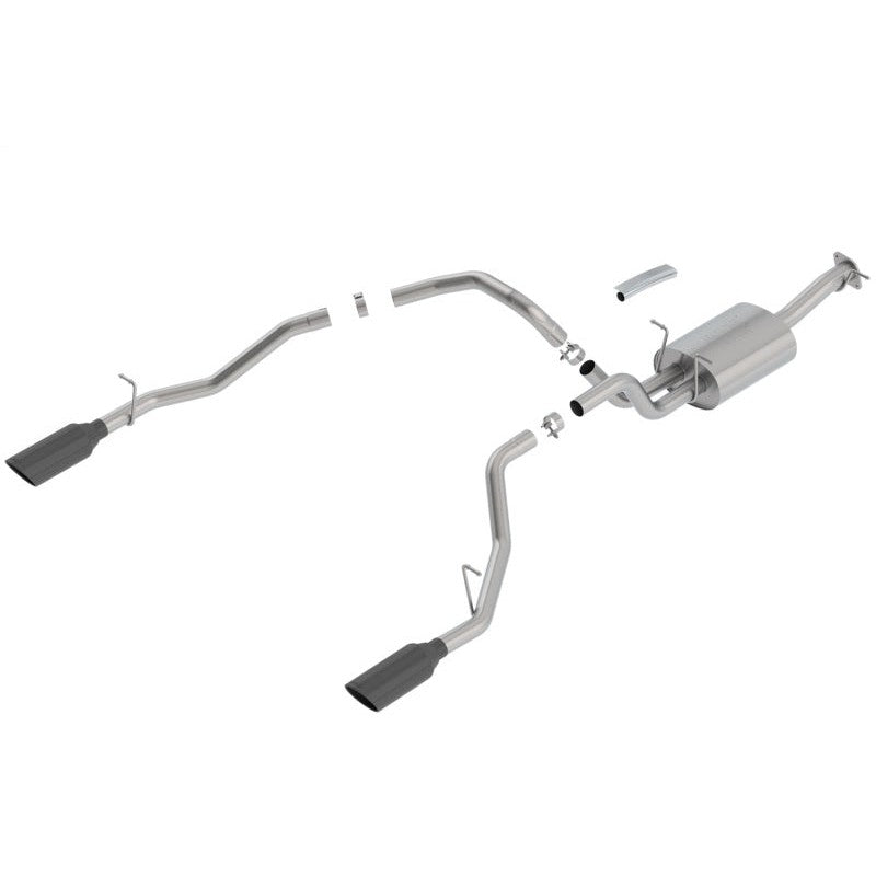 Borla ATAK Series Cat-Back exhaust system with 5-inch black chrome tips for 2019-2024 Ram 1500 5.7L.
