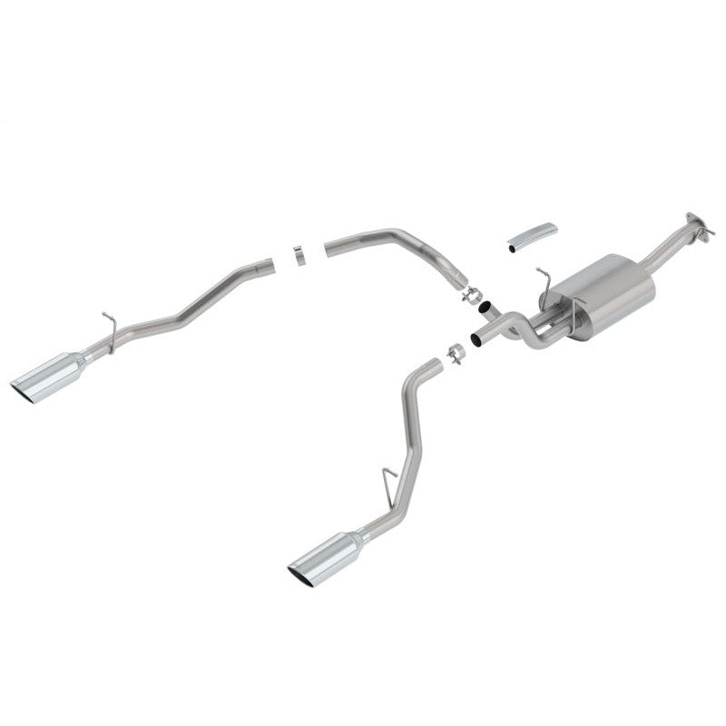 Borla S-Type Cat-Back Exhaust with dual 5-inch bright chrome tips for 2019-2024 Ram 1500 5.7L.