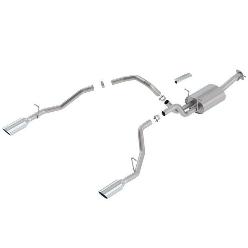 Borla 140758 Touring Series stainless steel cat-back exhaust with dual 5-inch bright chrome tips for Ram 1500.