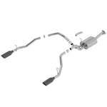 Borla Touring Series cat-back exhaust system with 5-inch black chrome tips for 2019-2024 Ram 1500 5.7L.