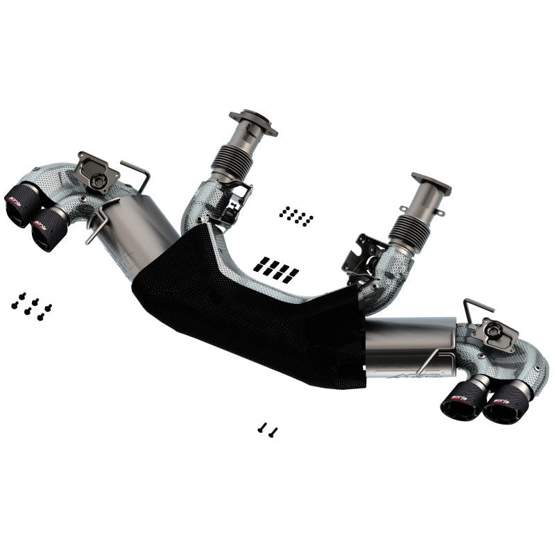 Borla ATAK 3-inch Cat-Back exhaust system with quad carbon fiber tips for 2020-2025 Chevrolet Corvette C8.