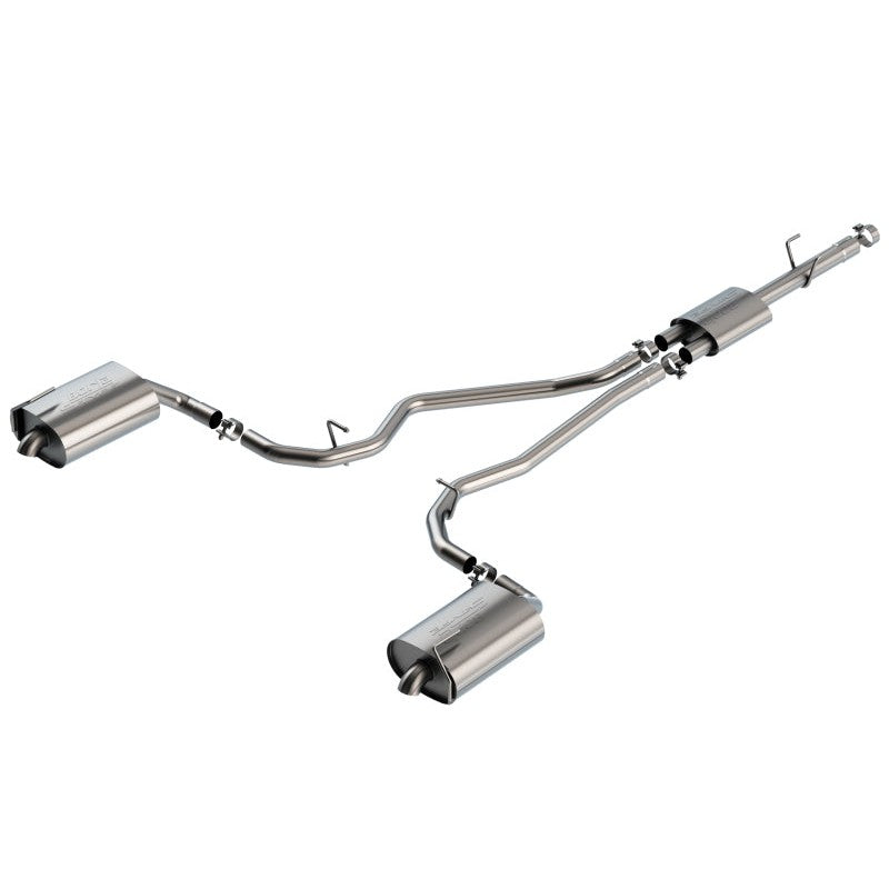 Borla T-304 stainless steel S-Type cat-back exhaust with dual turndown tips for 2020-2025 Ford Explorer.