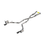 Borla ATAK Cat-Back exhaust system for Dodge Durango Hellcat featuring 3-inch stainless piping and black chrome tips.