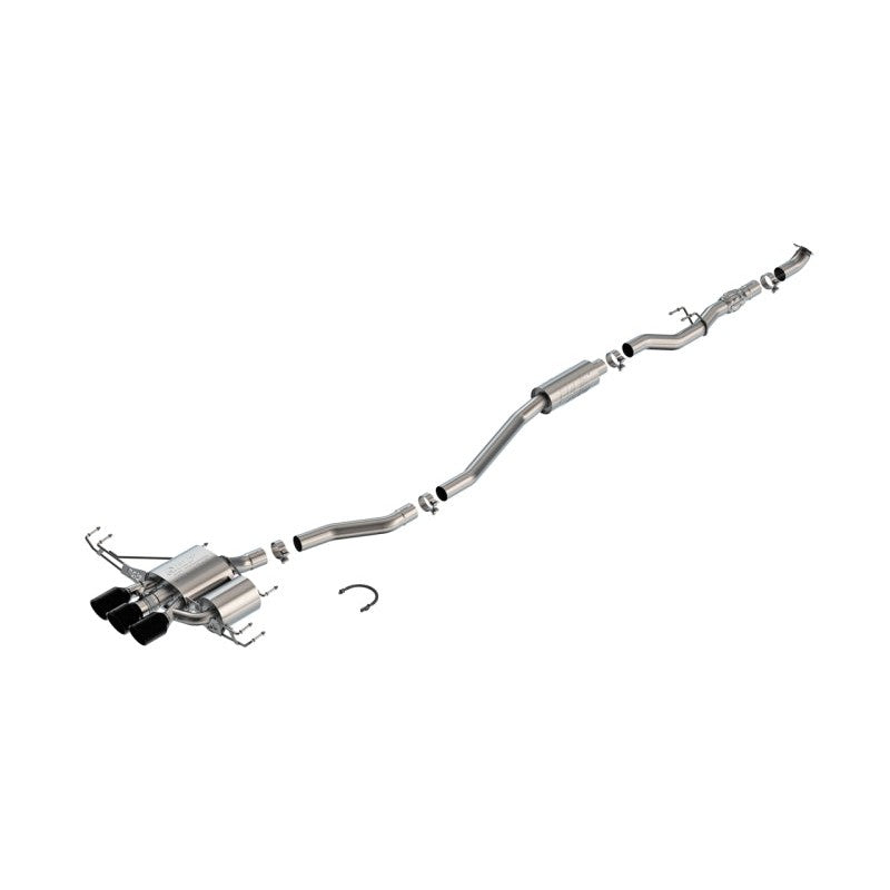 Borla ATAK T-304 stainless steel catback exhaust with triple ceramic black tips for 2023-2025 Honda Civic Type R