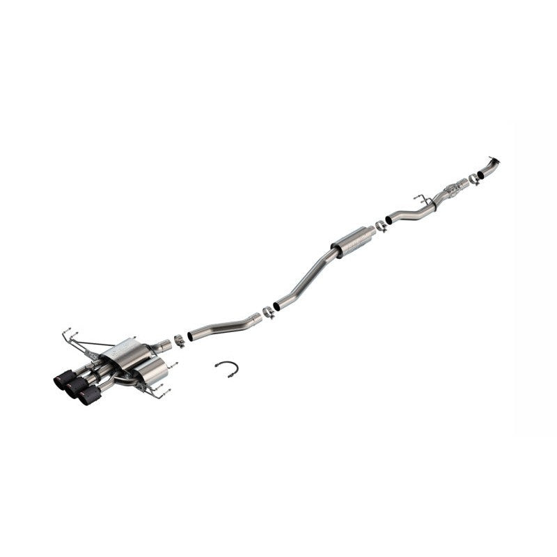 Borla ATAK Cat-Back exhaust with carbon fiber and black anodized triple tips for 2024-2025 Acura Integra Type S