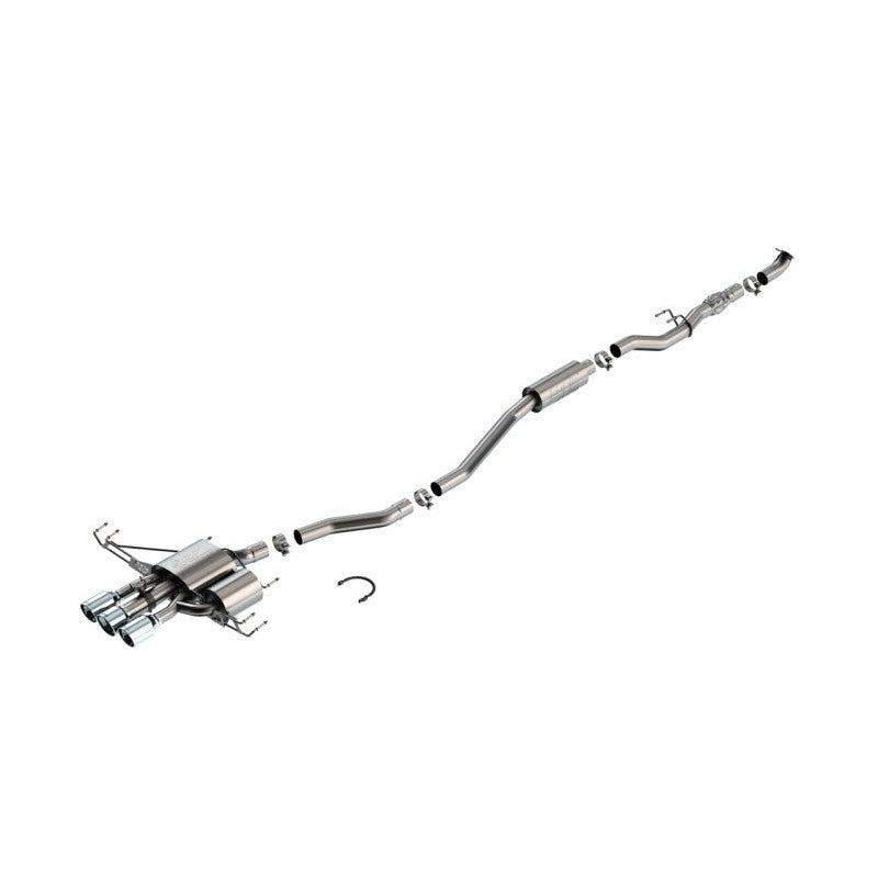 Borla ATAK cat-back exhaust with three polished tips and active valve assembly for 2024-2025 Acura Integra Type S.