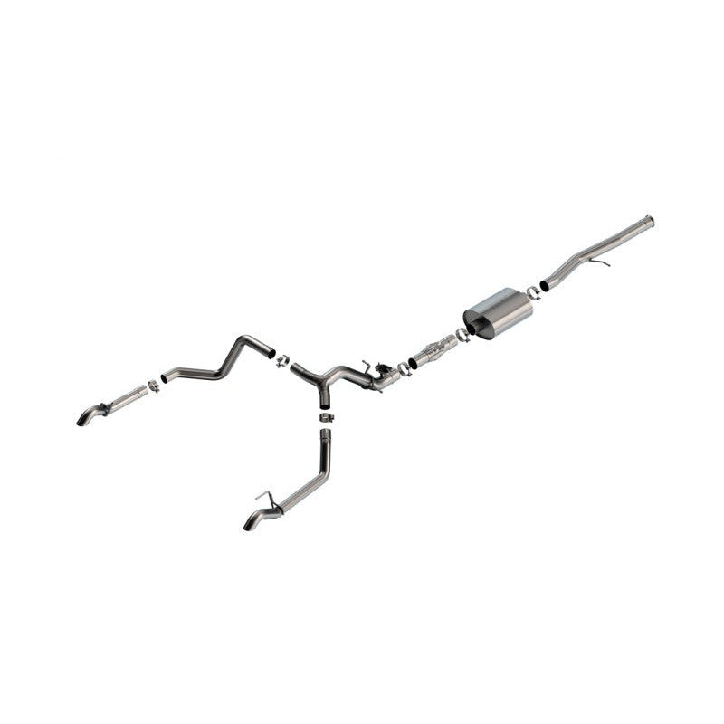 Borla ATAK Catback Exhaust 141004 with T-304 stainless steel piping and dual high-clearance turndown tips.