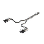 Borla ATAK cat-back exhaust system for 2024-2025 Ford Mustang Dark Horse featuring 5-inch carbon fiber tips