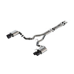 Borla ATAK cat-back exhaust system with 4-inch carbon fiber tips for 2024-2025 Ford Mustang GT.