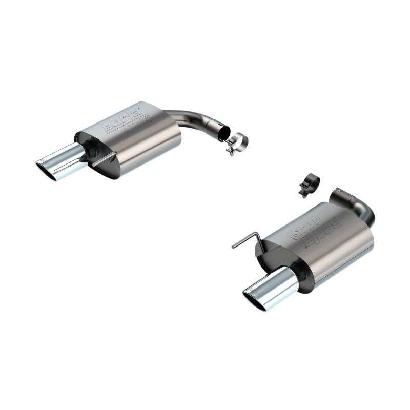 Borla ATAK Axle-Back exhaust system with 4-inch bright chrome tips for 2024-2025 Ford Mustang GT