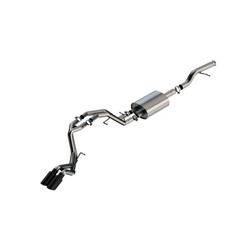 Borla S-Type cat-back exhaust system with black chrome tips for 2021-2025 Chevrolet Tahoe and GMC Yukon 5.3L.