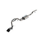 Borla Touring Cat-Back exhaust system with dual 4-inch black chrome tips for 2021-2025 Chevy Tahoe and GMC Yukon.