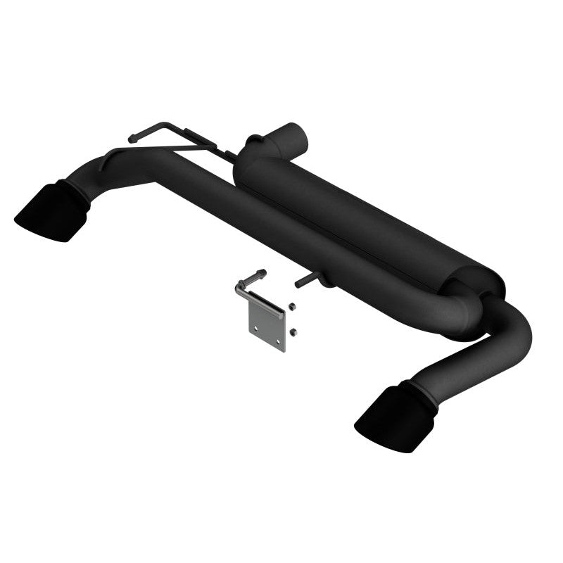 Borla S-Type axle-back exhaust system with high-temperature black coating and dual 4-inch black tips for 2.3L Ford Bronco.