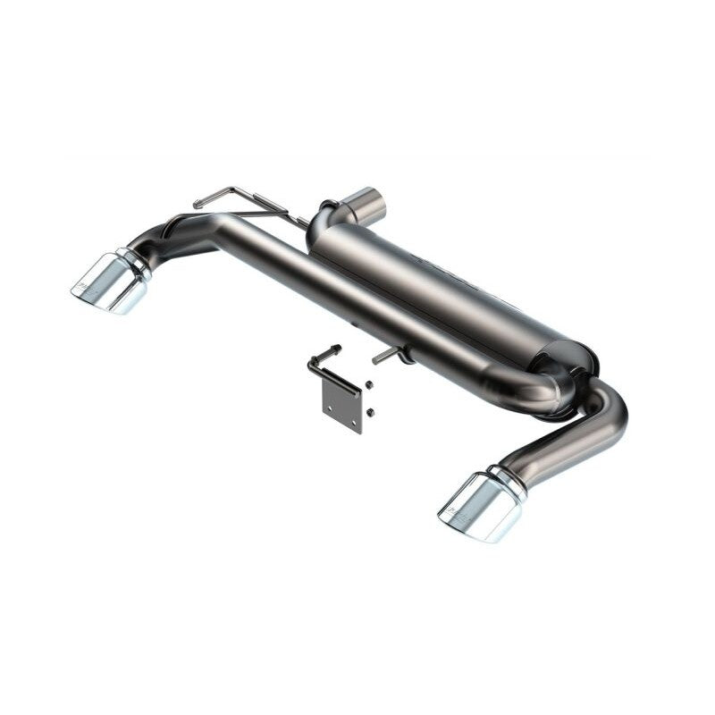 Borla S-Type axle-back exhaust system with dual 4-inch polished T-304 stainless steel tips for Ford Bronco 2.3L