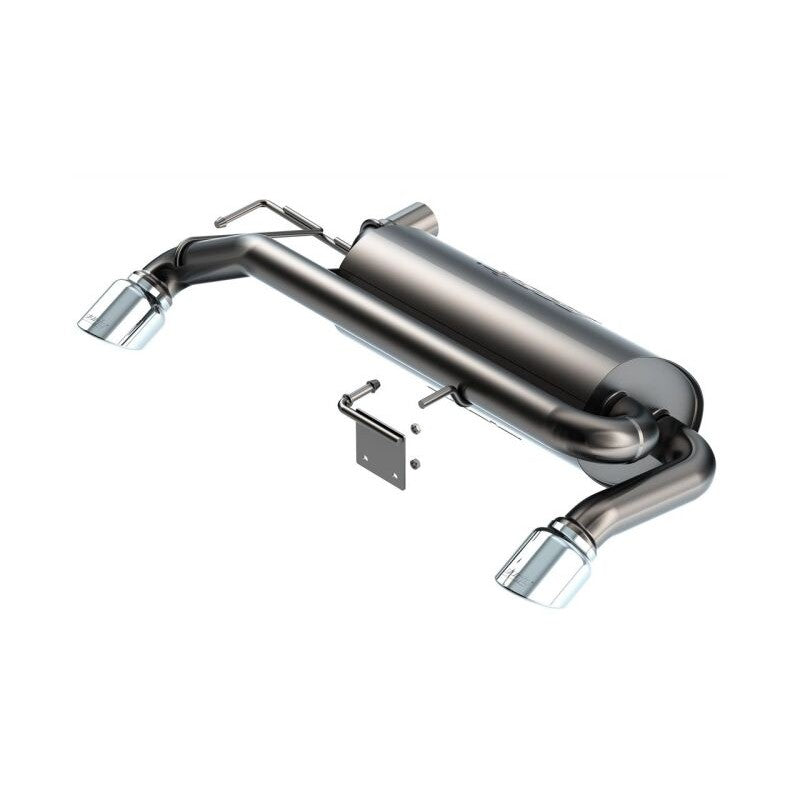 Borla ATAK Axle-Back Exhaust with dual 4-inch polished tips and mandrel-bent tubing for 2021-2025 Ford Bronco.