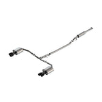 Borla S-Type cat-back exhaust system with quad black chrome tips for 2021-2023 Hyundai Sonata N Line