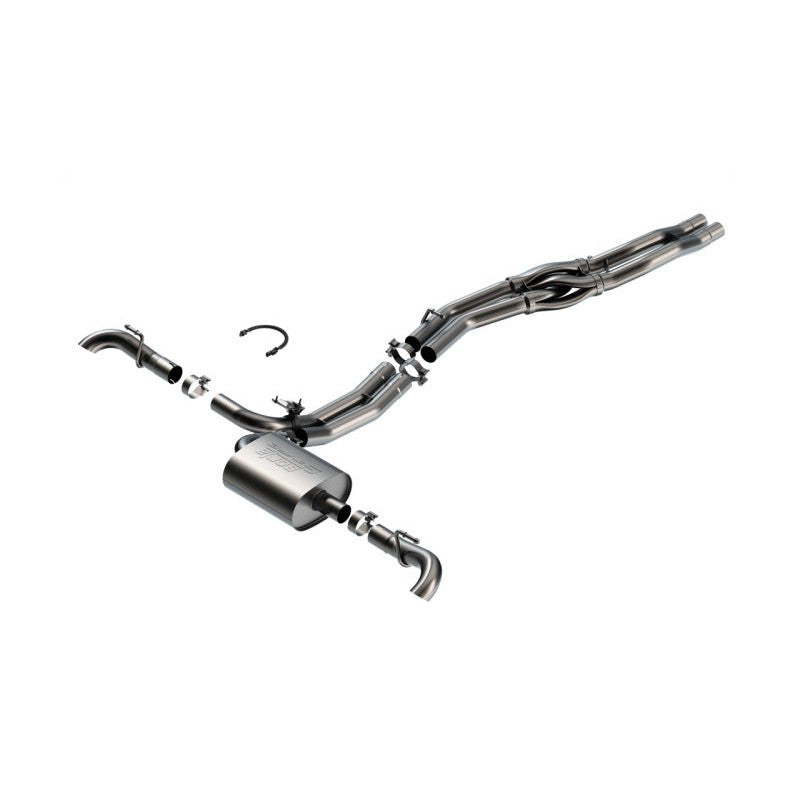 Borla S-Type cat-back exhaust system for 2018-2025 Audi SQ5 with T-304 stainless steel piping and turn-down tips.